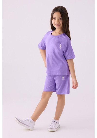 U.S. Polo Assn. U.s. Polo Assn Kız Çocuk Mor Bermuda Takım 5274-43873 Mor