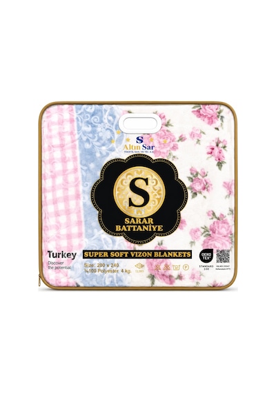 Sarar 4kg Kabartmalı Emboss Battaniye Çift Kişilik 200x240 1