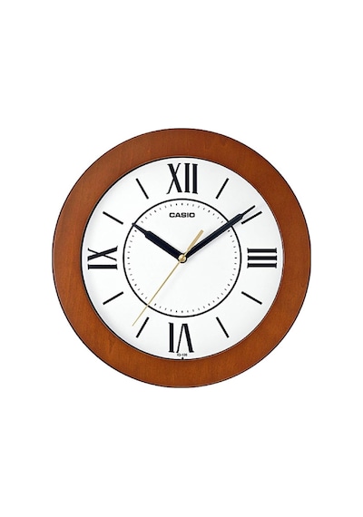 Casio Iq-126-5Bdf Plastik Kasa Duvar Saati Beyaz - Kahverengi