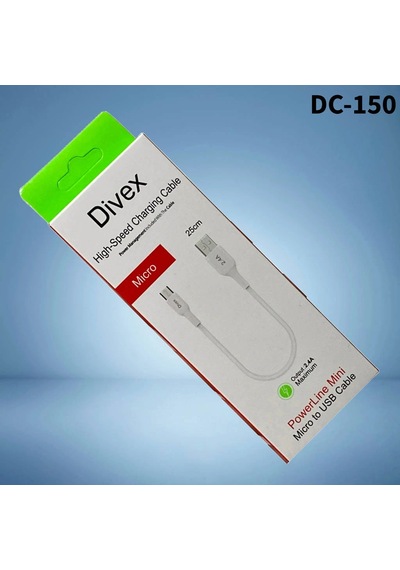 Divex 2.4a Micro Usb To Usb Hızlı Şarj Kablosu 25cm Dc-150