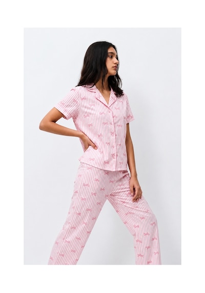 Fit Women Standart Boy Elastanlı Pembe Pijama Takımı