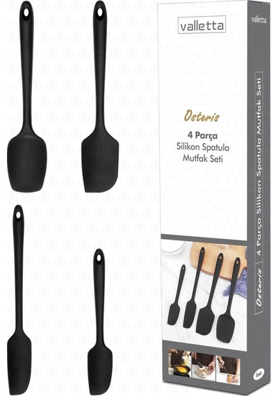 VALLETTA OSTERİS 4'LÜ SPATULA SET SİYAH