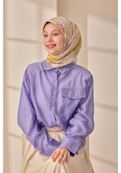 Silk Home Olinda İpek Eşarp 47003-34 Gümüş, Sarı, Yanık Sarı, Pembe, Butter Yellow