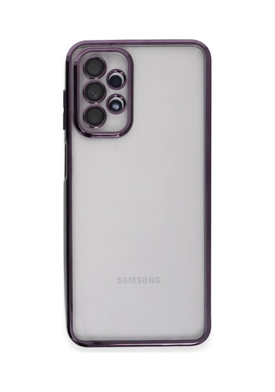 Samsung Galaxy A23 4g Kılıf Razer Lensli Silikon - Mor 0.2M-Çok Renkli