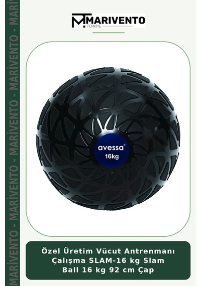 Özel Üretim Vücut Antrenmanı Çalışma Slam-16 Kg Slam Ball 16 Kg 92 Cm Çap