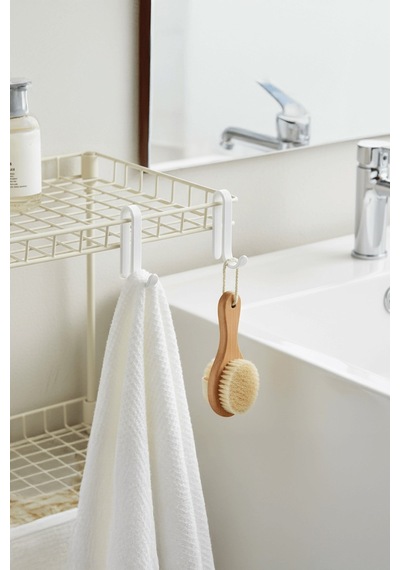 4 Adet Plastik Kanca Askı Metal Banyo Mutfak Rafları Için Beyaz Beyaz