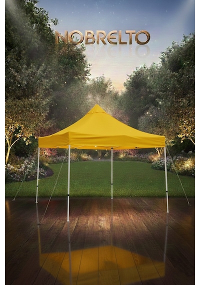 Nobrelto 3x3 Metre Ekstra Güçlendirilmiş Profil Çardak - 1.2mm Et Sarı