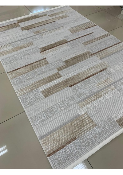 Padişah Halı Eternity 79817 020 Serisi Akrilik Salon Oturma Odası Halısı Krem - Kahve