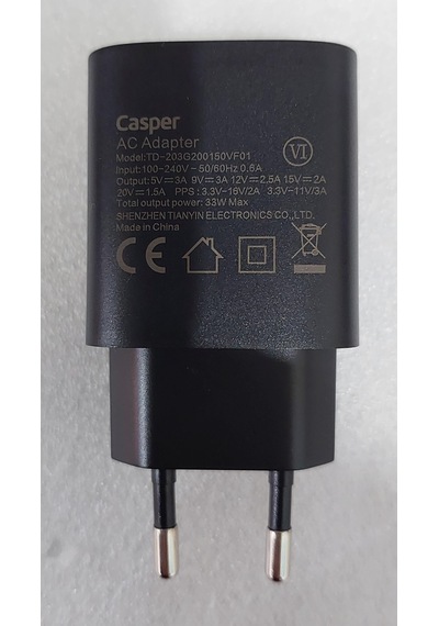 Casper X40 Telefon Şarj Cihazı  Type C 33w Süper Hızlı Renk - Siyah