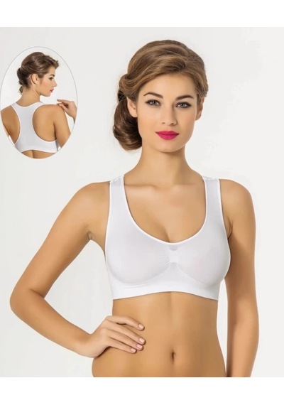 Ang Butik Miss Fit 1502 Yüzücü Büstiyer BEYAZ