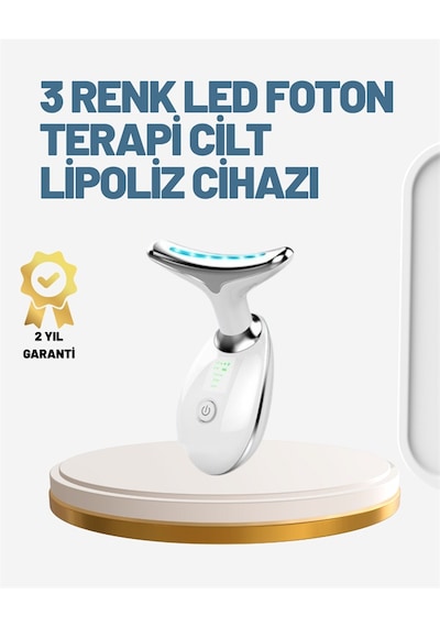 Cilt Yenileyici Şarjlı Güzellik Aleti Pozitif/negatif İyon, Titreşimli Masaj Ve Kırmızı-mavi-yeşil Işıkla - Lisinya