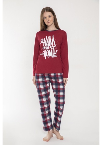 Vishenka Kadın %100 Penye Baskılı Pijama Takımı
