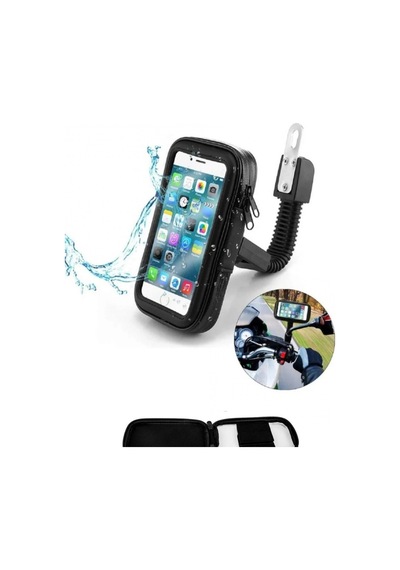 360 Döner Su Geçirmez Motosiklet Telefon Tutucu Dokunmatik Ekranlı Gidon Montajlı