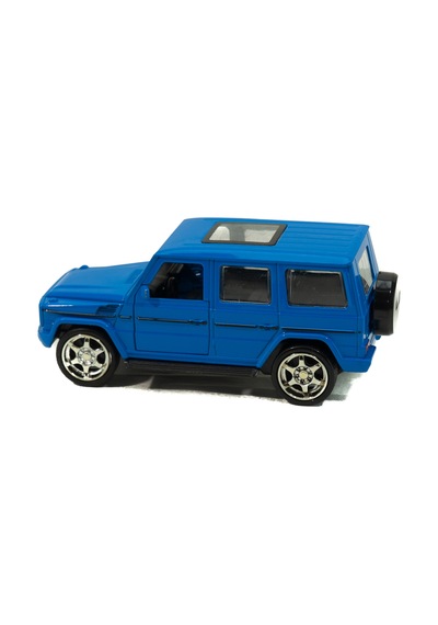 Metal Mercedes G63 Çek Bırak Model Araba Mavi 12 Cm