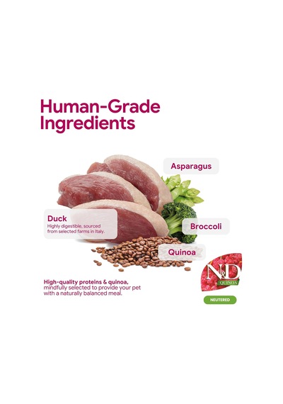 Tr N&d 2.5 Kg Quinoa Tahılsız Ördek, Brokoli & Kuşkonmaz Kısırlaştırılmış Yetişkin Mini