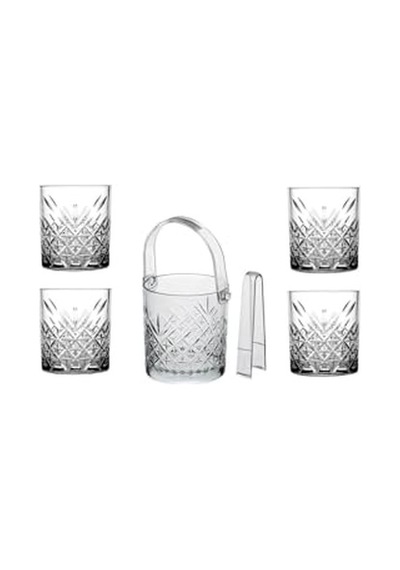 Timeless Viski Bardağı Ve Buz Kovası Seti 4 Kişilik 86985589648aybabastore5 Diğer