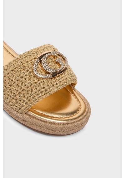 Guess Bayan Terlik Fljklı Fab03 Gold Gold-bej Gold-bej