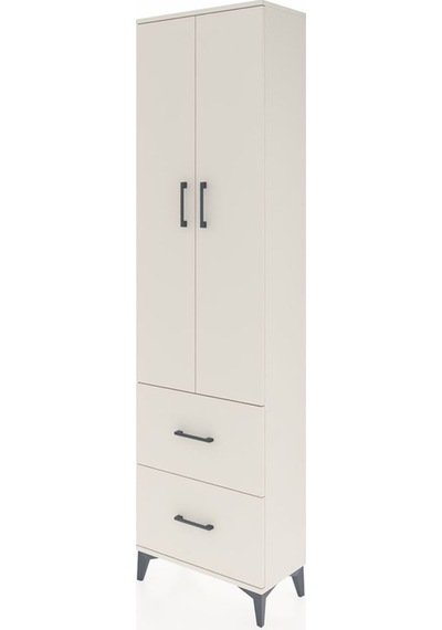 Arges Dolap 2 Raflı 2 Çekmeceli Tek Askılı 60x30x221 Aytaşı-a... Aytaşı