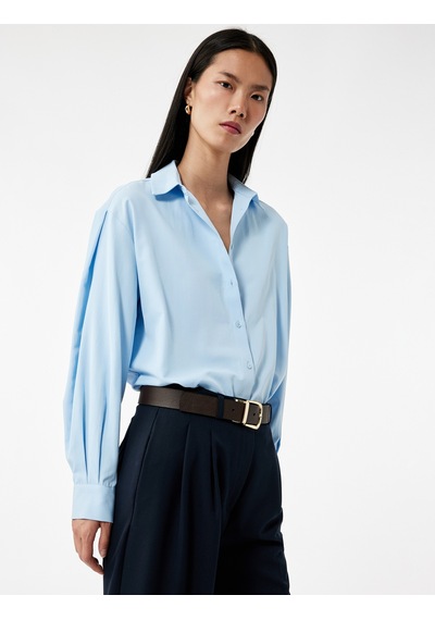 Koton Regular Fit Pile Detaylı Uzun Kollu Poplin Gömlek Açık İndigo 6wak60070uw Açık İndigo Koton Regular Fit Pile Detaylı Uzun Kollu Poplin Gömlek Açık İndigo 6wak60070uw Açık İndigo