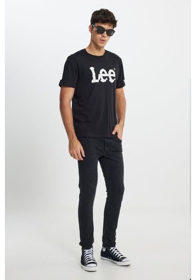 Lee Regular Fit Grafik Baskılı Erkek T-shirt Siyah