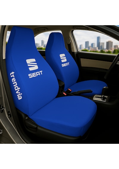 Seat Uyumlu Ön Arka Koltuk Kılıfı Penye Servis Tipi Oto Koltuk Koruma Seti Mavi