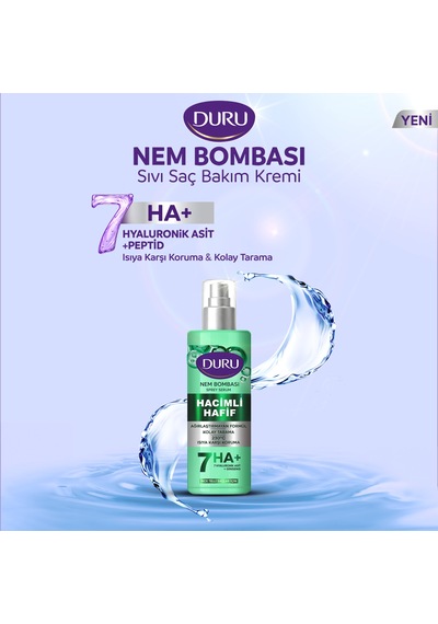Nem Bombası 7 Li Hyaluronik Asit Hacimli,ağırlaştırmayan Formül Saç Bakım Spreyi 190 Ml