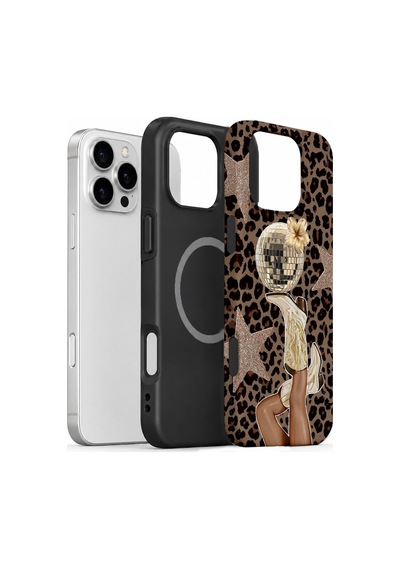 Velvoria Valestra Disco Leopar Apple Apple iPhone Uyumlu 16 Pro Max Magsafe Koruma Kılıfı Valestra Magline - Disco Leopar