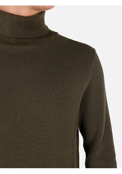 Colin's Colins Regular Fit Turtle Neck Yeşil Erkek Kazak Cl1064879 Haki