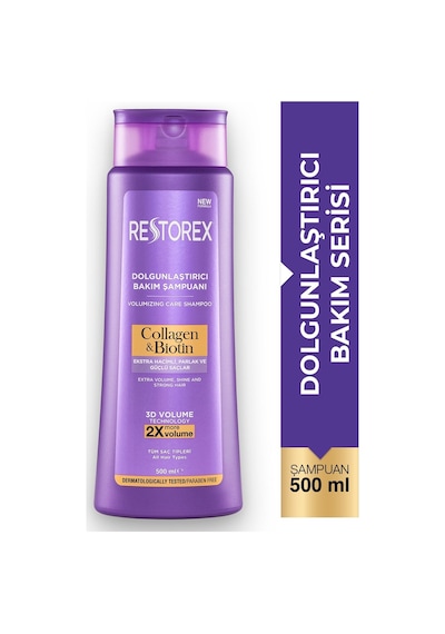 2 Adet Restorex Şampuan Kolajen Biotin 500 Ml