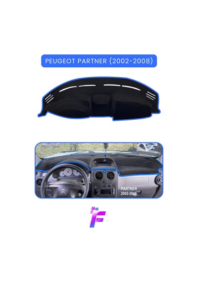 Peugeot Partner 2002-2008 Uyumlu Torpido Örtüsü Çatlama Ve Isıya Karşı Tam Koruma A5 Torpido Halısı