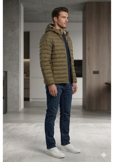 Levi's Erkek Mont Şişme Regular Fit Haki Açık Haki