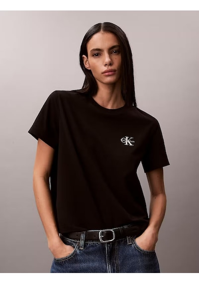 Calvin Klein Kadın Baskılı T-shirt-lv047ab801ub1 SIYAH