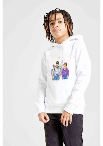 Tshirthane Stranger Things Steve Dustin Baskılı Unisex Çocuk Kapüşonlu Sweat