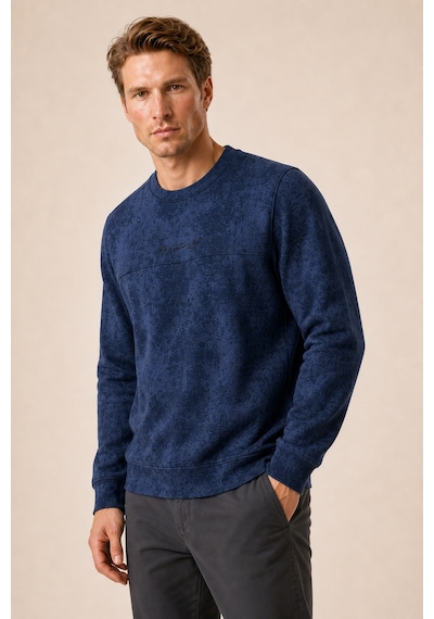 Redline Continu Erkek Kışlık Regular Fit Kışlık Bisiklet Yaka Sweatshirt Lacivert