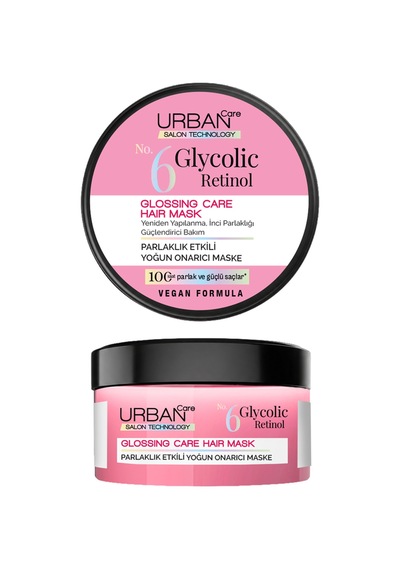 Glikolik Retinol Parlaklık Etkili Yoğun Onarıcı Saç Bakım Maskesi-230ml-vegan