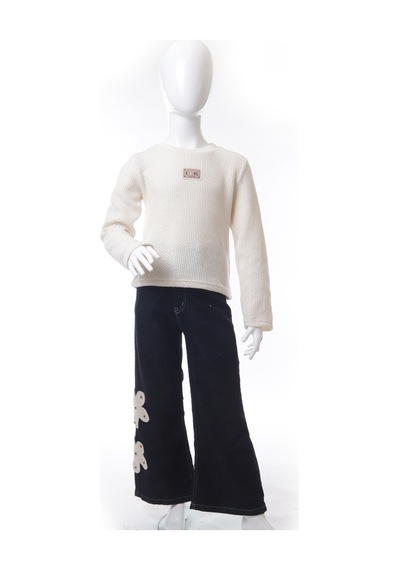Xo Kids Kız Çocuk Folarlı 3lu Alt Üst Takım 7-14 Yaş 3907-4907 Ekru