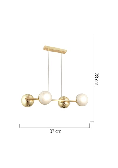Berca 4lü Gold Avize Modern Mutfak Yemek Masası Üstü Yatak Odası Salon Avize