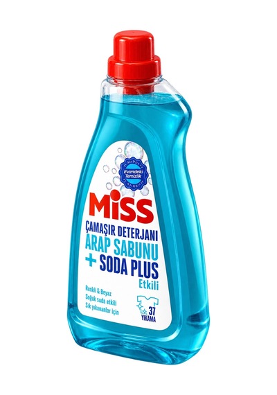 Miss Sıvı Çamaşır Deterjanı Arap Sabunu + Soda Etkili 1.5 Lt 8 Li