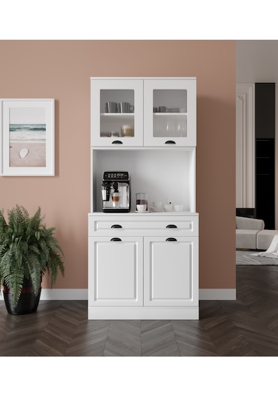 Guneystore Luna 2 Kapaklı Kahve Köşesi 93 Cm Mdf, Led Aydınlatmalı, Çok Amaçlı Mutfak Ve Airfryer Dolabı Beyaz Guneystore Luna 2 Kapaklı Kahve Köşesi 93 Cm Mdf, Led Aydınlatmalı, Çok Amaçlı Mutfak Ve Airfryer Dolabı Beyaz