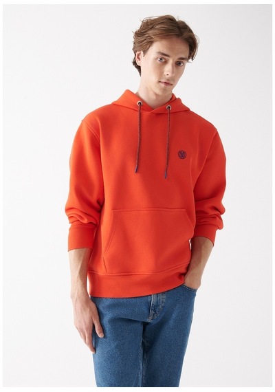 Mavi - Kapüşonlu Kırmızı Sweatshirt 065809-70481 Kırmızı (555249370)