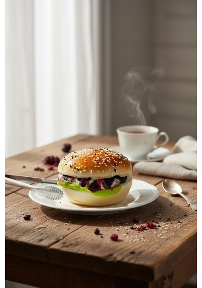 Yapay Burger Etburger Yumuşak Dokulu 10cm Sarı