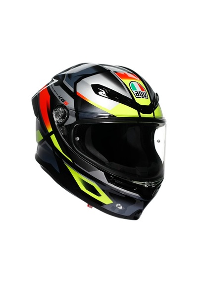 Agv Kask K6 S Mplk Erazer Black Red Yellow Fluo M0186 Siyah