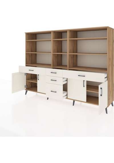 Hyperion Dolap 11 Raflı 5 Çekmeceli 4 Kapaklı 220x44x163 Çam-ayta Çam-aytaşı Hyperion Dolap 11 Raflı 5 Çekmeceli 4 Kapaklı 220x44x163 Çam-ayta Çam-aytaşı