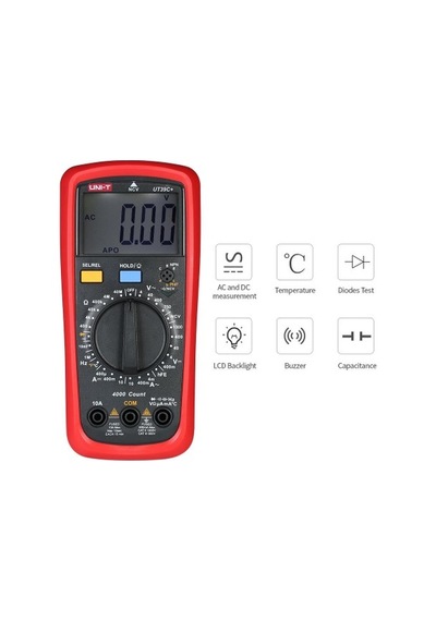 Unı-t Ut39c+ Dijital Multimetre Ncv Sıcaklık Ölçümlü Ölçü Aleti Voltmetre Ampermetre Avometre