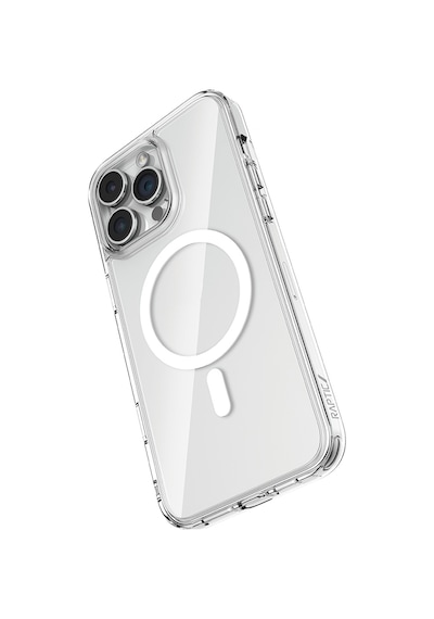 Apple Uyumlu iPhone 16 Pro Max Kılıf Magsafe Şarj Özellikli Raptic Crystal Magsafe Serisi Şeffaf Kapak Şeffaf