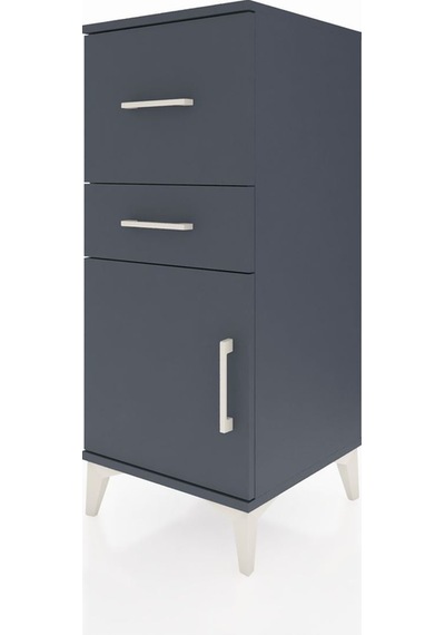 Hyperion Komodin 2 Çekmeceli Tek Kapaklı 44x44x106 Antrasit-a... Antrasit