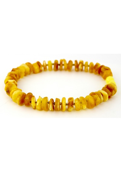 Kehribar Bileklik Amorf Tasarım Ambergold Blk23-100 Çok Renkli
