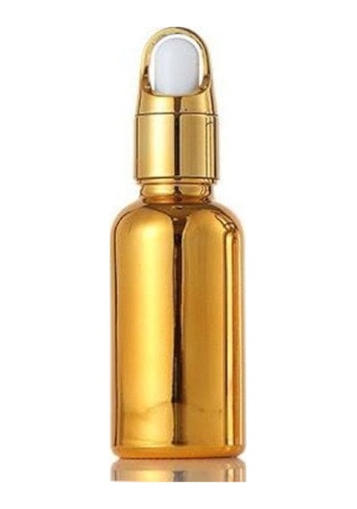 Gold Renkli Kilitli Damlalıklı Cam Şişe 30 Ml