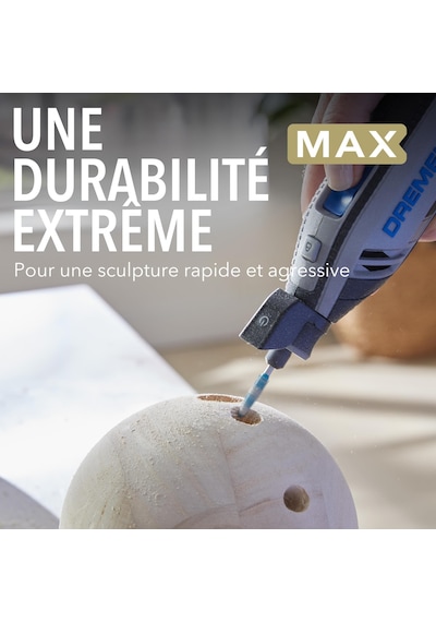 Dremel Max High Performance Power Carving Bit 9952 , Paslanmaz Çelik Malzeme, 6,35 Mm Genişliğinde "koni" Ahşap, Plastik, Eva Köpük Ve Kauçukta Derin Delikler Açmak İçin. Dremel Max Life'ın Bir