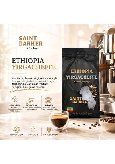 Saint Darker Ethiopia Single Origin Çekirdek Kahve 1 KG